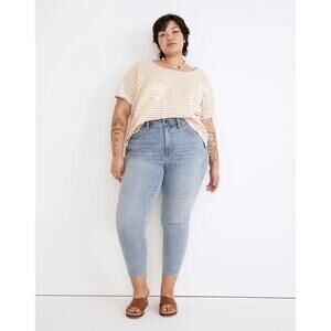 NWT Madewell Plus 10" High-Rise Skinny Crop Jeans in Carlton Wash Size 24W